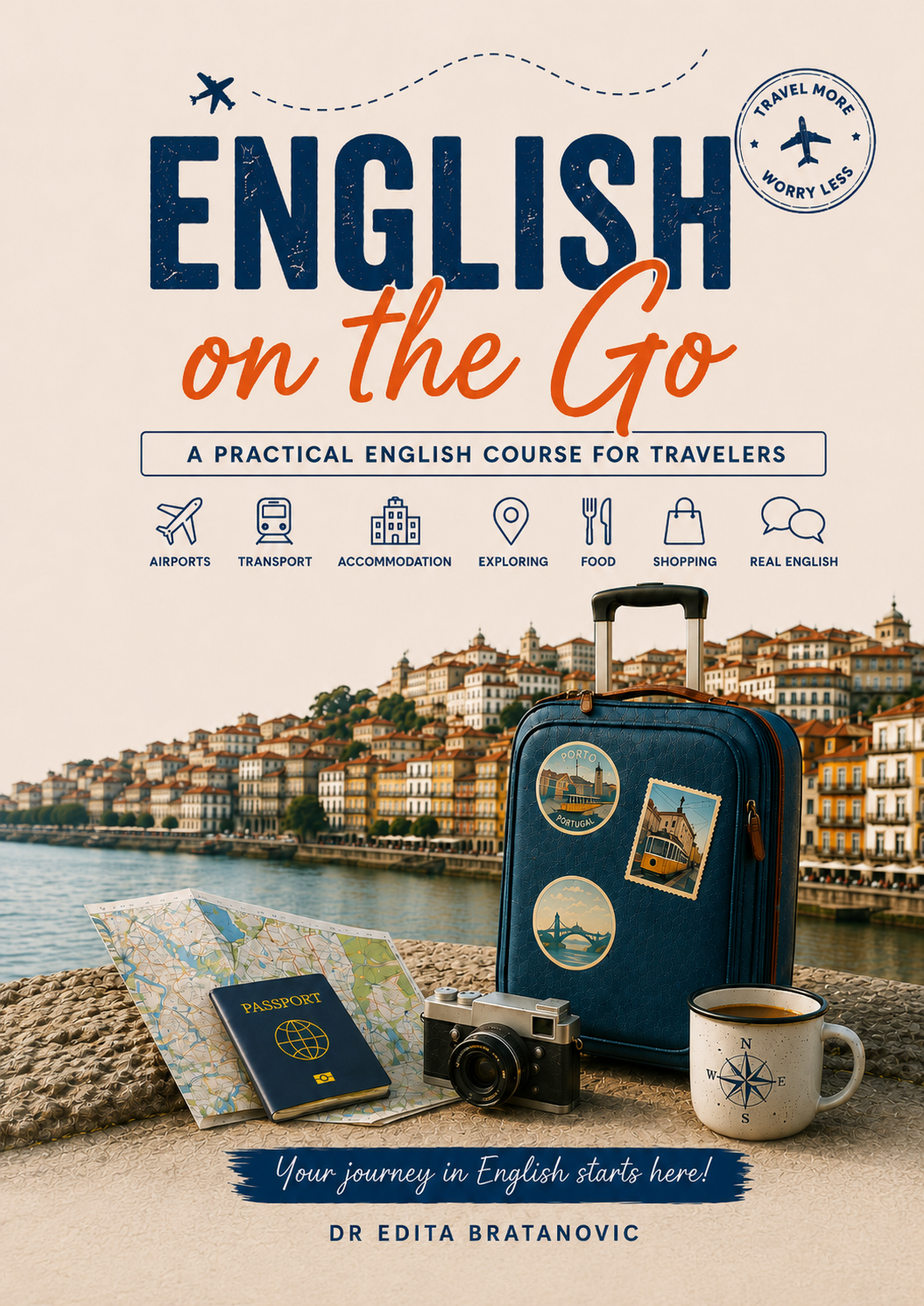 English on the Go practical English course book cover